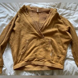 Free People oversized cropped hoodie